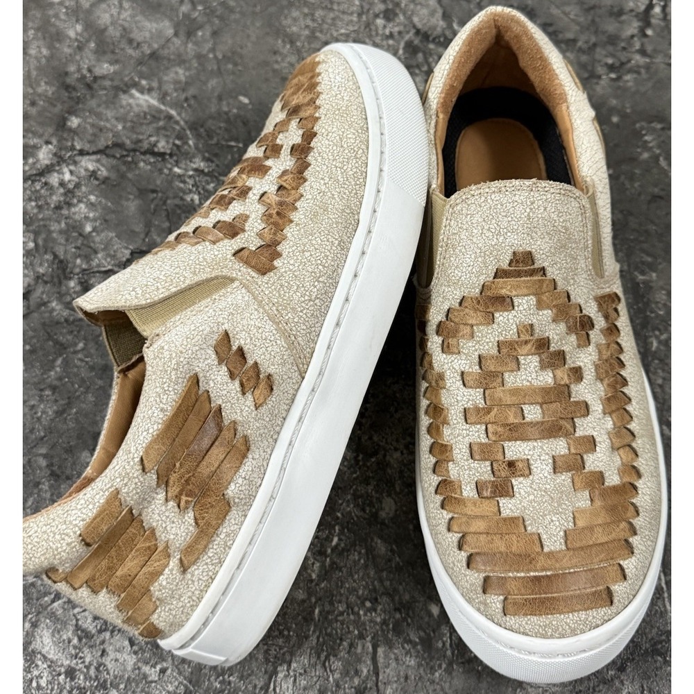 Agave Sky Womens Dakota Aztec Leather Loafer Sneakers Slip On Western Sz 8